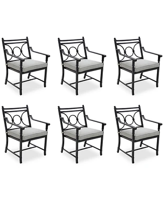 Wythburn Mix and Match Scroll Outdoor Dining Chairs, Set of 6, Created for Macy's