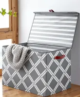 Nautica Folded Large Storage Trunk with Lid Box Weave