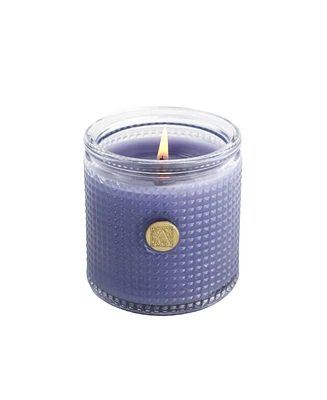 Elegant Essentials Lavender Bouquet Textured Glass Candle, 6 oz