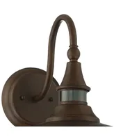 Gough Rustic Farmhouse Outdoor Barn Light Fixture Bronze 12 1/2" Dusk to Dawn Motion Sensor for Exterior House Porch Patio Outside Deck Garage Yard Fr