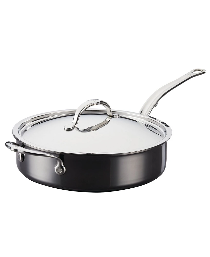 Hestan NanoBond Titanium Stainless Steel 3.5-Quart Covered Saute with Helper Handle