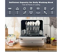 Portable Countertop Dishwasher Air Drying 5 Programs with 7.5L Water Tank