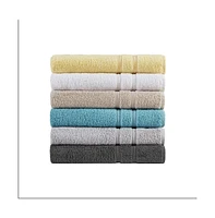 Home Outfitters 100% Turkish Cotton 6pcs Bath Towel Set , Absorbent, Bathroom Spa Towel, Casual