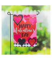 Evergreen Patterned Valentine Hearts Garden Suede Flag 12.5 x 18 Inches Indoor Outdoor Decor