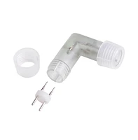 DELight 10pcs L Shape Pin Connectors Accessories with Pin 7x14mm Rgb Neon Rope Lightht