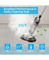 1100W Handheld Detachable Steam Mop with Led Headlights