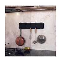 Rustic Coat Rack With Hooks -Wall Mount - Solid Pine Wood Entryway Hanger Farmhouse For Kitchen, Bedroom