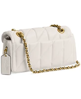 Coach Quilted Leather Mini Tabby Shoulder Bag 20 with Chain