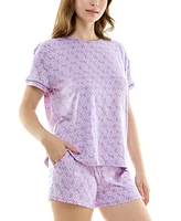 Roudelain Women's 2-Pc. Printed Short Pajamas Set