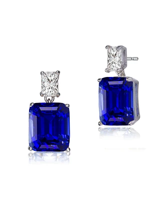 Classic White Gold Plated Rich looking Deep color Drop Earrings
