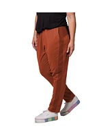 Women's Plus French Terry Reverse Side Panel Trouser Jogger