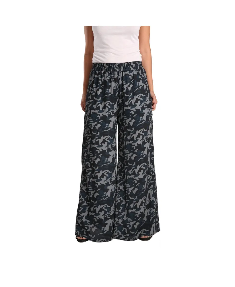 Women's Woven Chiffon Elastic Palazzo Pants