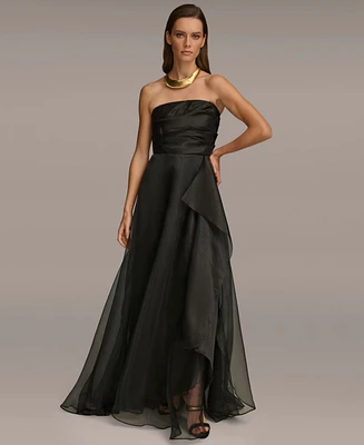 Donna Karan Women's Sleeveless Cascade Gown