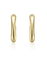 Stylish 14k Gold Plated G-Shaped Hoop Earrings