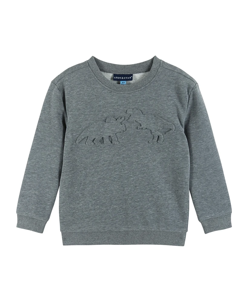 Toddler/Child Boys Dino Embossed Sweatshirt & Shorts Set