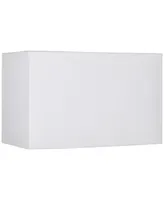 White Medium Rectangular Hardback Lamp Shade 16" Wide x 8" Deep x 10" High (Spider) Replacement with Harp and Finial - Spring crest