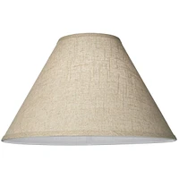 Springcrest 6" Top x 17" Bottom x 11 1/2" High x 11 1/2" Slant Lamp Shade Replacement Large Beige Brown Empire Round Rustic Farmhouse Western Fine Bur