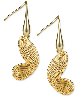 Patricia Nash Gold-Tone Butterfly Wing Drop Earrings