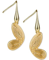 Patricia Nash Gold-Tone Butterfly Wing Drop Earrings