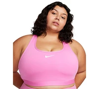 Nike Plus Active Medium-Support Padded Logo Sports Bra