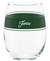 Fiesta Tropical Frame 15 Ounce Stemless Wine Glass, Set of 4