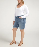 Silver Jeans Co. Plus Elyse Mid Rise Comfort Fit Bermuda