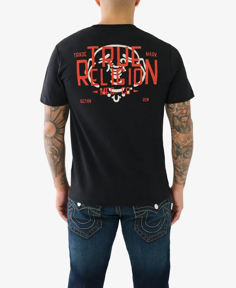 True Religion Men's Short Sleeve Classic Mfg Logo T-shirt