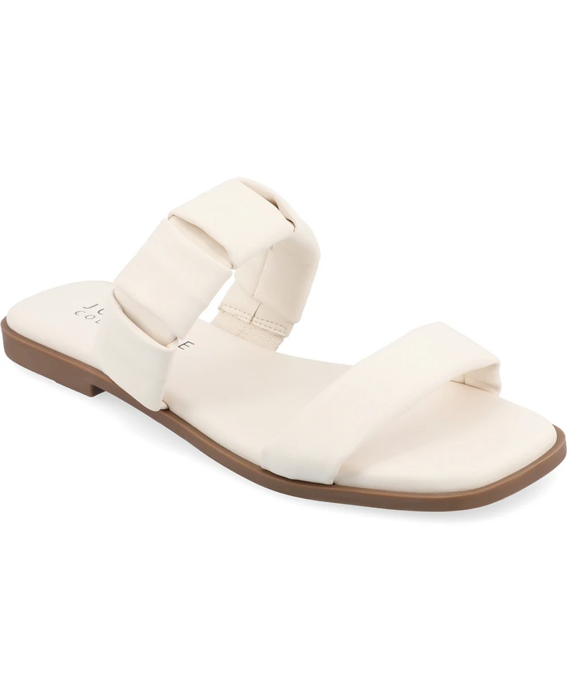 Journee Collection Women's Pegie Slip On Flat Sandals