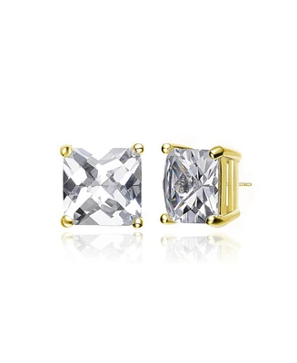 Sterling Silver Cubic Zirconia Square Studs