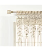 Boho Macrame Leaf Cotton Valance/Kitchen Curtain/Wall Decor