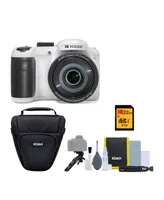 Kodak Pixpro AZ255 Astro Zoom 16MP Digital Camera (White) w/32GB Sd Card Bundle