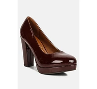 dixie patent faux leather pump sandals