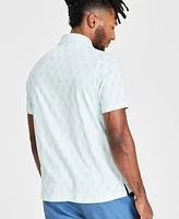 Alfani Men's Diamond Stripe Short-Sleeve Mercerized Polo, Created for Macy's