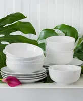 Euro Ceramica White Essential 16 Piece Dinnerware Set