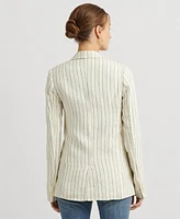 Lauren Ralph Women's Striped Cotton-Blend Blazer