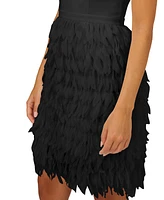 Adrianna by Papell Women's Chiffon Feather Cocktail Dress