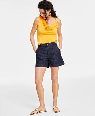 I.n.c. International Concepts Women's High-Rise Denim Shorts, Created for Macy's