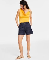 I.n.c. International Concepts Women's High-Rise Denim Shorts, Created for Macy's