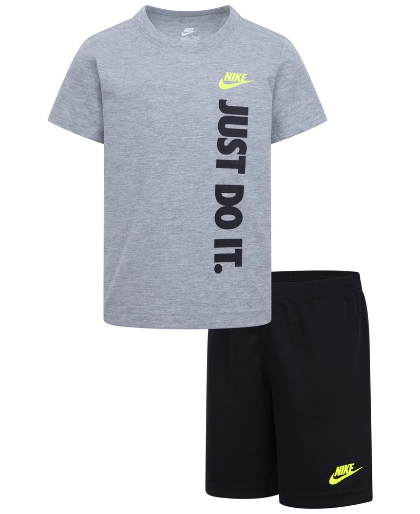 Nike Little Boys Just Do It T-shirt and Shorts, 2 Piece Set