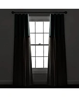 Linen Button 100% Lined Blackout Window Curtain Panel