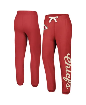 Women's G-iii 4Her by Carl Banks Red Distressed Kansas City Chiefs Scrimmage Fleece Pants