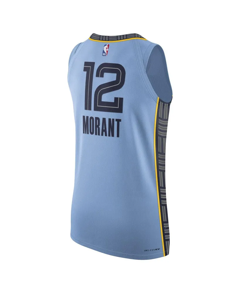 Men's Jordan Ja Morant Light Blue Memphis Grizzlies Authentic Player Jersey - Statement Edition