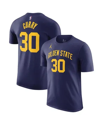 Men's Jordan Stephen Curry Navy Golden State Warriors 2022/23 Statement Edition Name and Number T-shirt