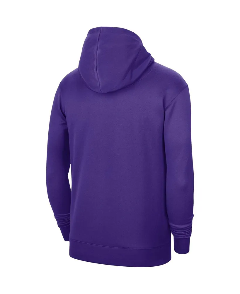 Men's and Women's Nike Purple Los Angeles Lakers 2023/24 Performance Spotlight On-Court Practice Pullover Hoodie