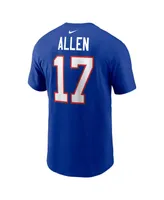 Men's Nike Josh Allen Royal Buffalo Bills Player Name and Number T-shirt