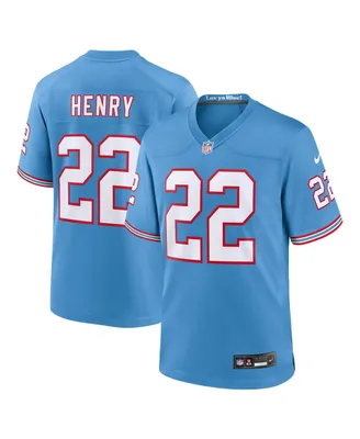 Men's Nike Derrick Henry Light Blue Tennessee Titans Oilers Throwback Alternate Game Player Jersey