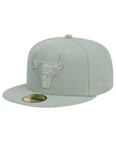 Men's New Era Light Green Chicago Bulls Sage Color Pack 59FIFTY Fitted Hat