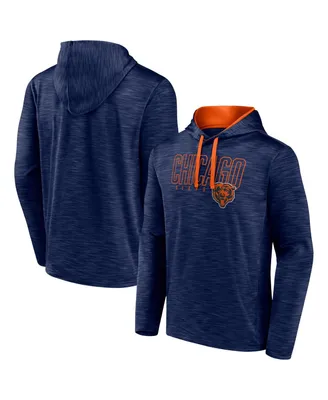 Men's Fanatics Heather Navy Chicago Bears Hook and Ladder Pullover Hoodie