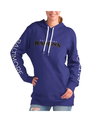Women's G-iii 4Her by Carl Banks Purple Baltimore Ravens Extra Inning Pullover Hoodie