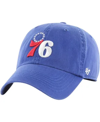 Men's '47 Brand Royal Philadelphia 76ers Alternate Logo Classic Franchise Fitted Hat